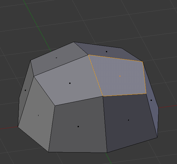 Flat selected top face before extrude